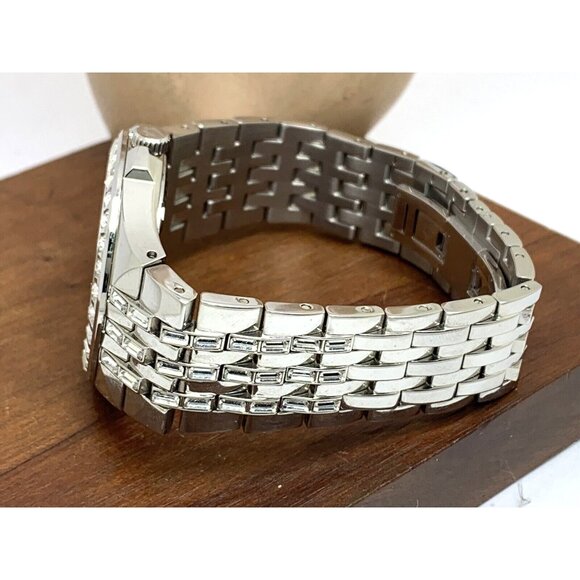 Bulova Men's Watch 96A236 Quartz Swarovski Crystals Silver Dial Stainless Steel - Picture 9 of 14